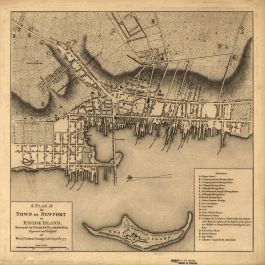 Newport Rhode Island antique map