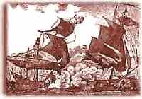 Pirate Thomas Tew attacks ship