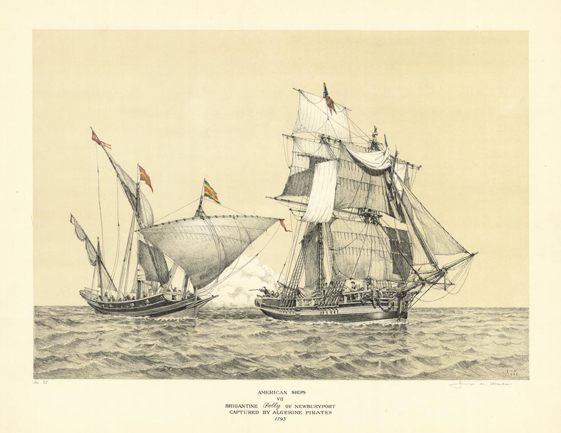 The Brigantine Polly of Newburyport captured by Algerine pirates, 1793
