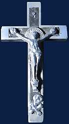 Crucifix showing skull and crossbones — one possible origin of the Jolly Roger pirate flag symbol