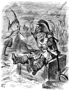 Davy Jones sitting on his locker — illustration by John Tenniel, Punch magazine, 1892