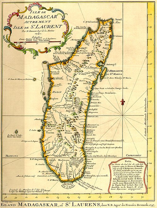 1747 Map of Madagascar