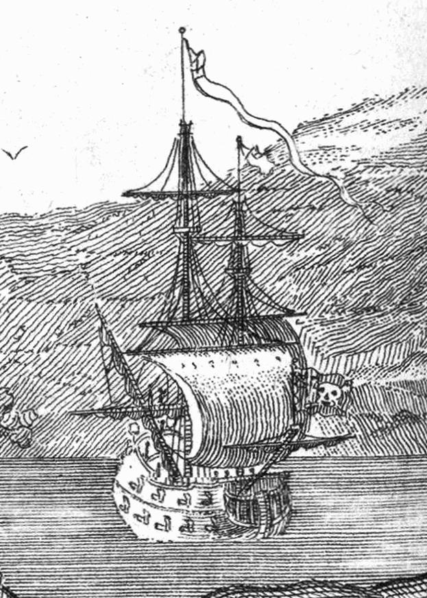 Blackbeard's ship the Queen Anne's Revenge, from the book Edward Teach Commonly Call'd Black Beard